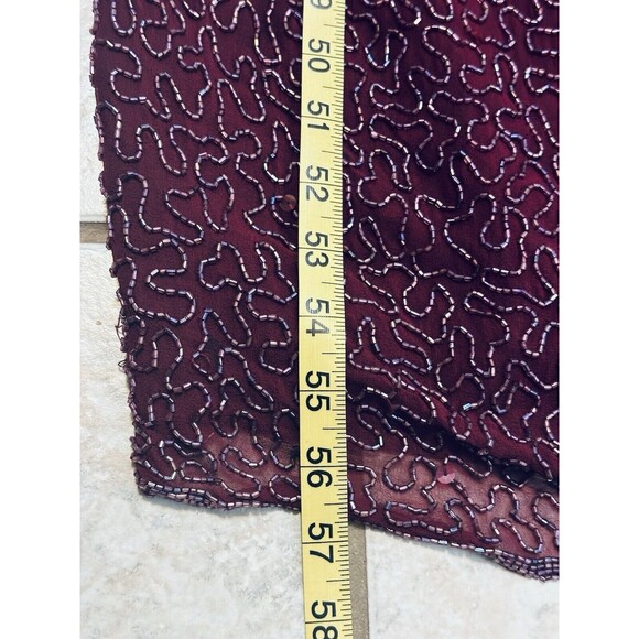 SCALA Size XXL Silk Beaded Sequin Dress Quiet Luxury Wedding Evening - Picture 10 of 13